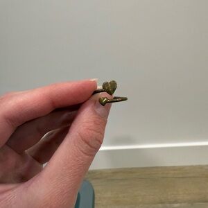 Alex and Ani Gold Heart Adjustable Ring